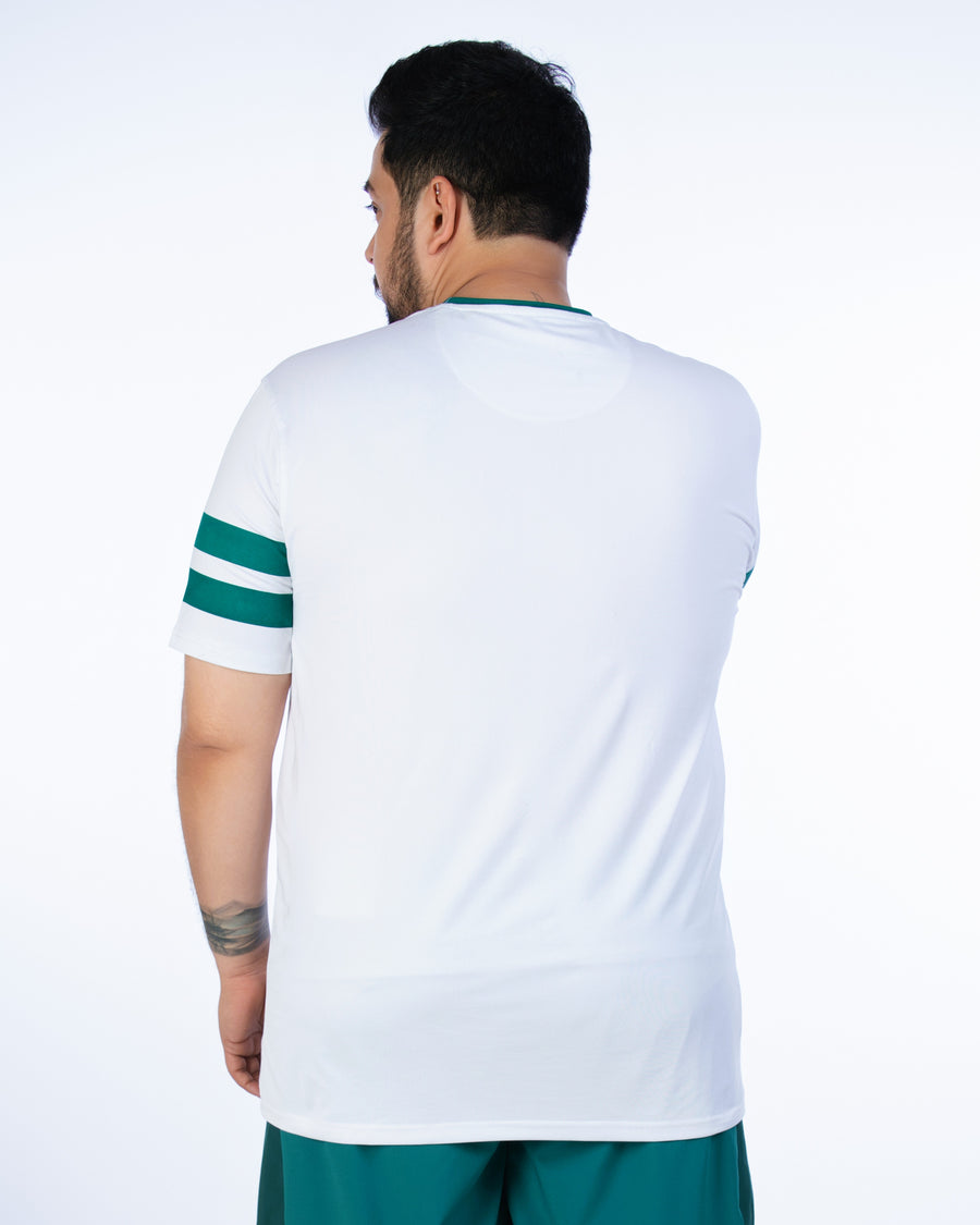 Mens Plus Size-White Active Tee