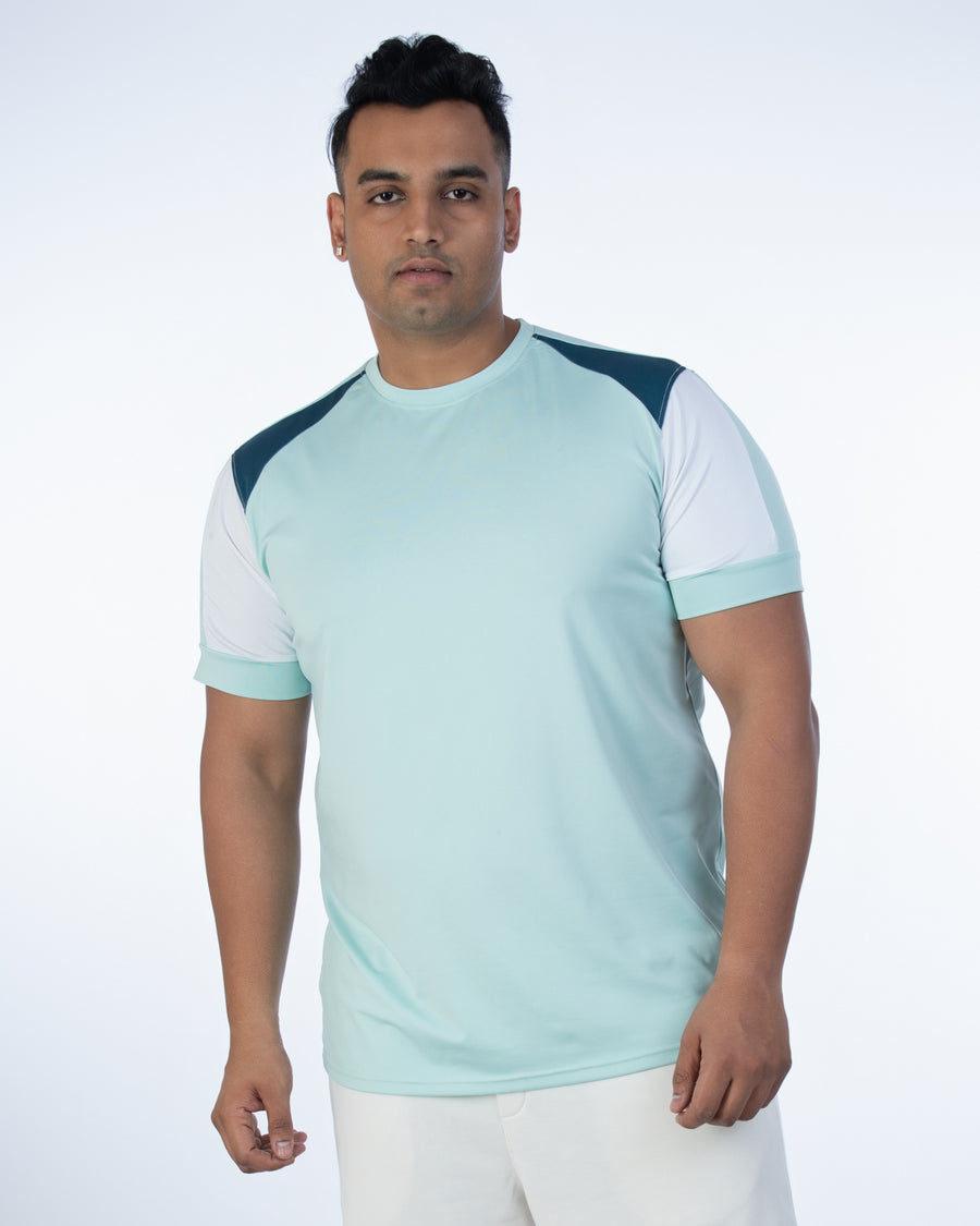Mens Plus Size Turq Active Tee