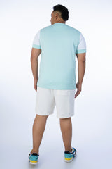 Mens Plus Size Turq Active Tee