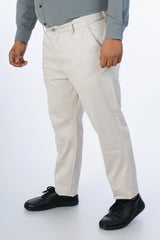 Beige Flexi Waist Chino