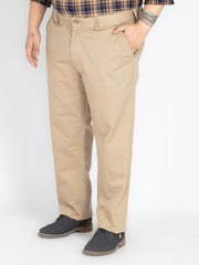 Mens Plus Size khaki flexi waist chino
