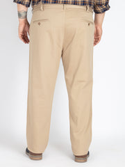 Mens Plus Size khaki flexi waist chino