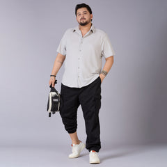 Mens Plus Size Cotton Cargo Jogger – Built for Comfort, Made for Movement-Black
