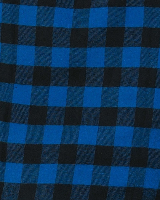 Mens Plus Size Blue Regular Collar Brushed Shirt