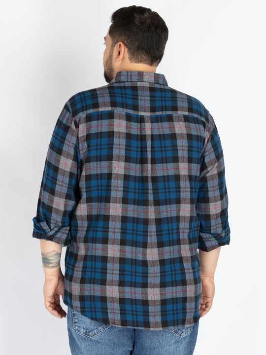 Men’s Plus Size Checked Shirt – Grindle Yarn