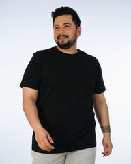 Black Solid Tee-018