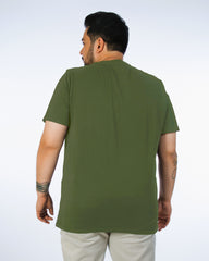 Olive Solid Tee-015