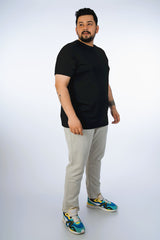 Black Solid Tee-018
