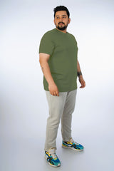 Olive Solid Tee-015