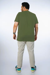 Olive Solid Tee-015