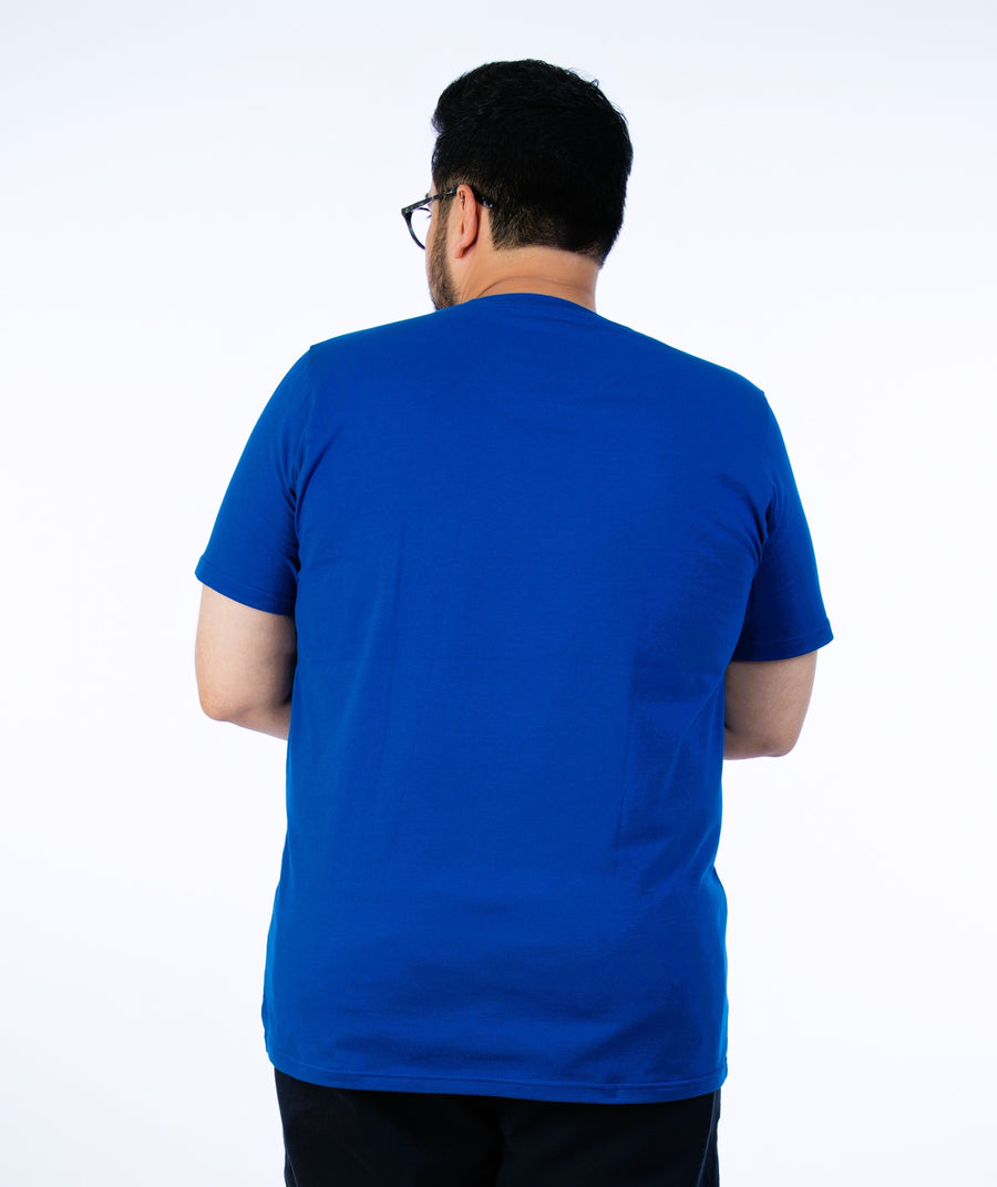 Mens Plus Size Royal Blue Solid Tee