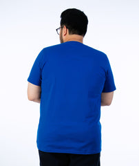 Mens Plus Size Royal Blue Solid Tee
