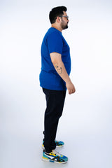 Mens Plus Size Royal Blue Solid Tee