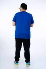 Mens Plus Size Royal Blue Solid Tee
