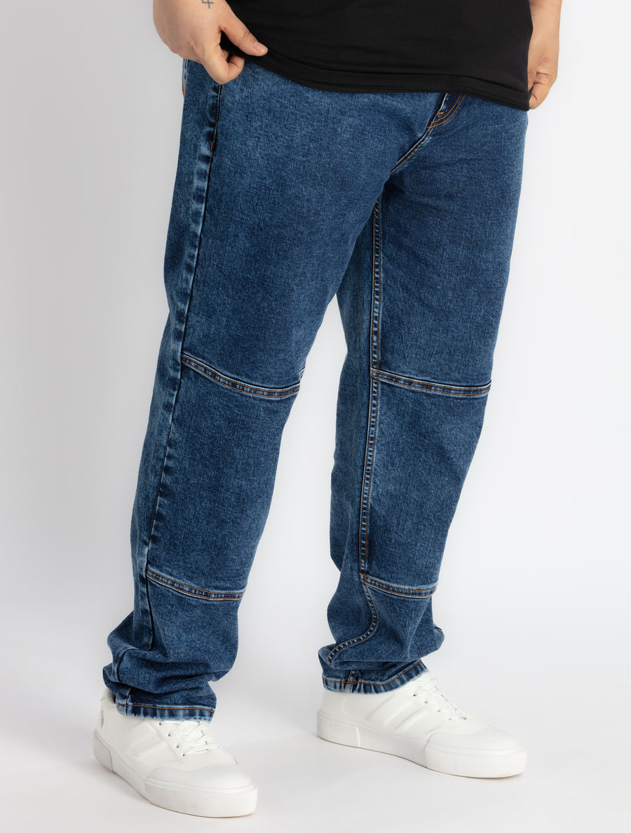 Mens Plus Size Dark Indigo Blue Denim