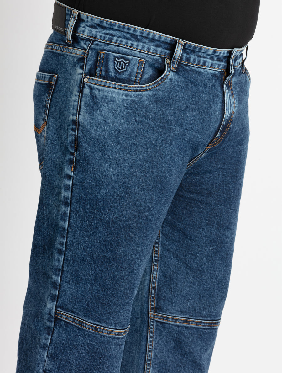 Mens Plus Size Dark Indigo Blue Denim