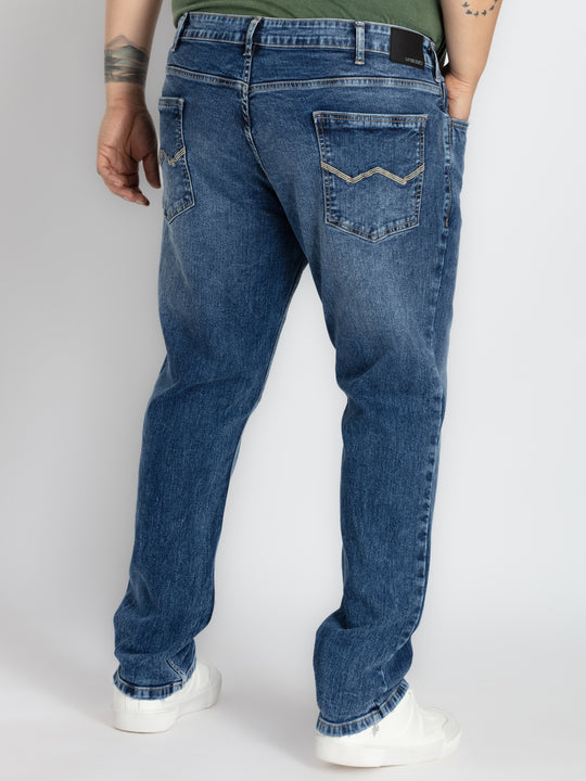 Mens Plus Size Indigo Blue Denim