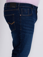 Mens Plus Size Dark Indigo Blue Denim