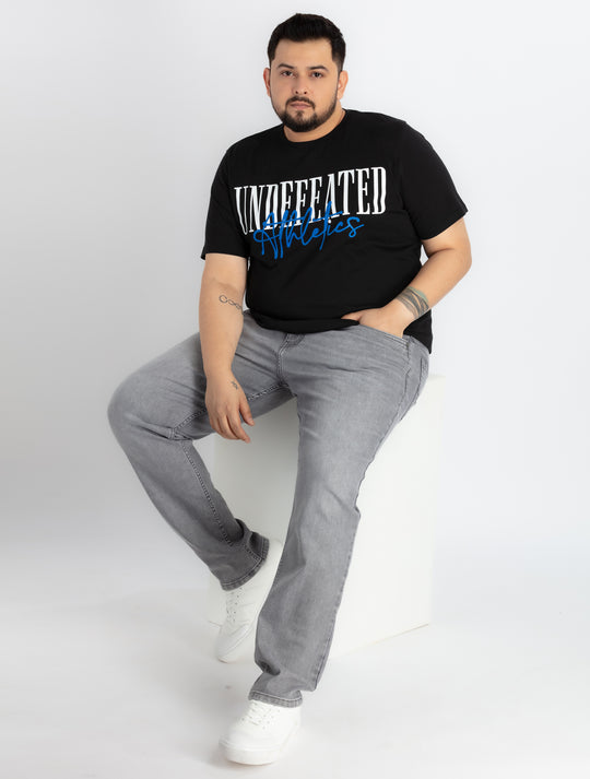 Mens Plus Size Grey Denim