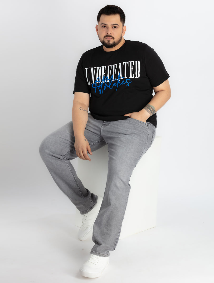 Mens Plus Size Grey Denim