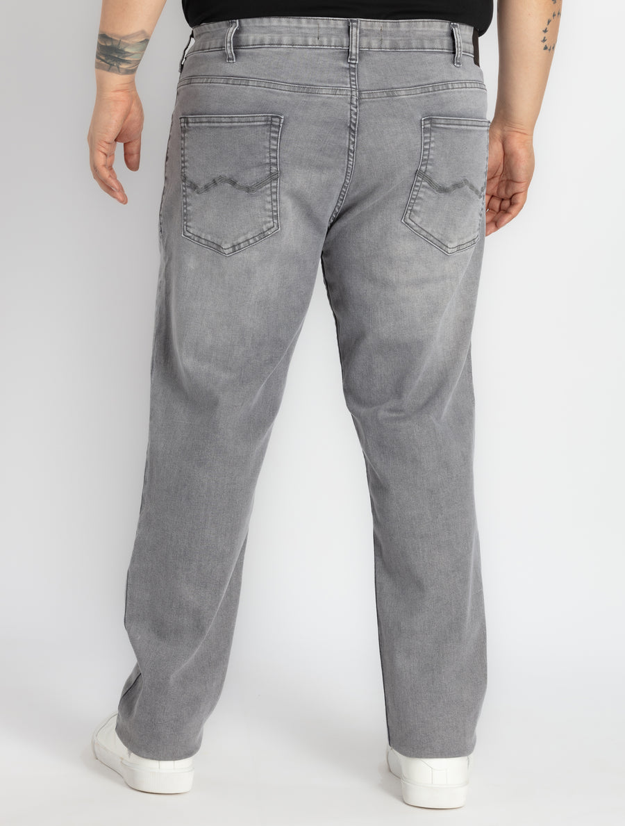 Mens Plus Size Grey Denim