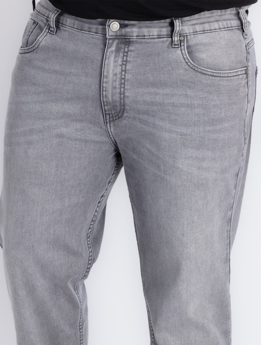 Mens Plus Size Grey Denim