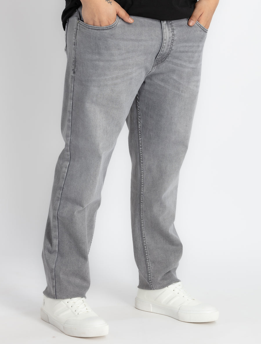 Mens Plus Size Grey Denim