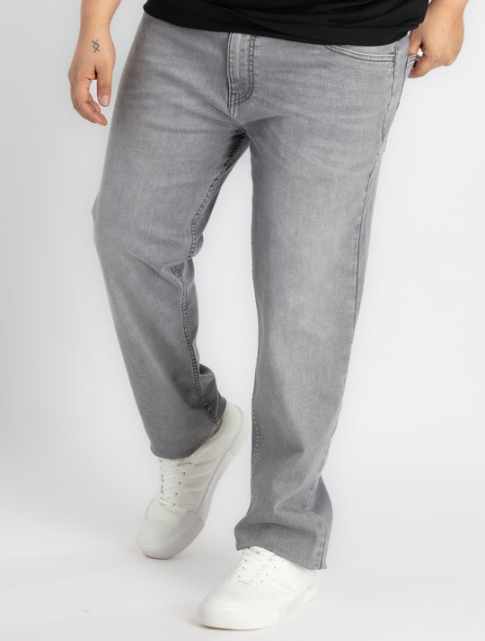 Mens Plus Size Grey Denim