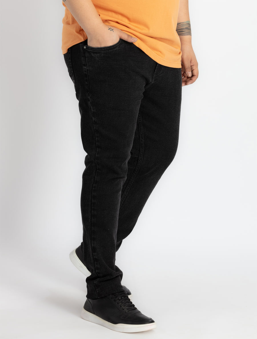 Mens Plus Size Black Denim
