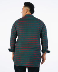 Plus Size Black Printed Kurta