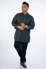 Plus Size Black Printed Kurta