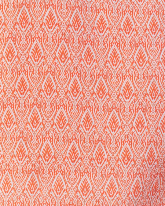 Plus Size Orange Printed Kurta