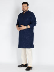 Blue  Sequence Embroidered Kurta