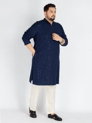 Blue  Sequence Embroidered Kurta