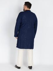 Blue  Sequence Embroidered Kurta