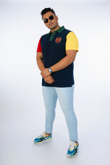 Navy Solid Fashion Polo