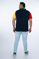 Navy Solid Fashion Polo