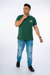 Bottle Green Solid Fashion Polo