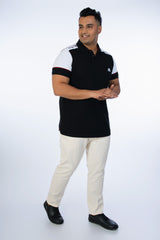 Black Solid Fashion Polo