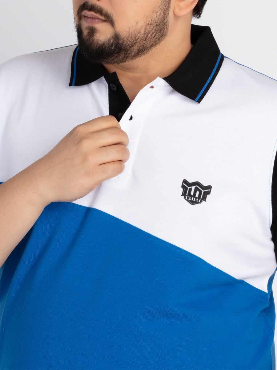 Mens Plus Size Mens Black Polo T-shirt