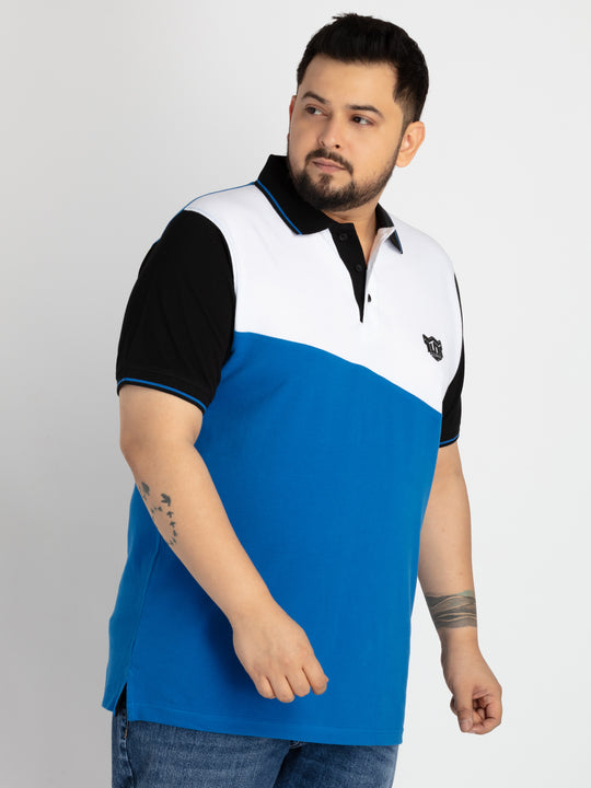Mens Plus Size Mens Black Polo T-shirt
