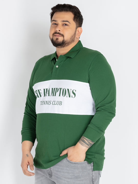 Mens Plus Size Olive green Polo