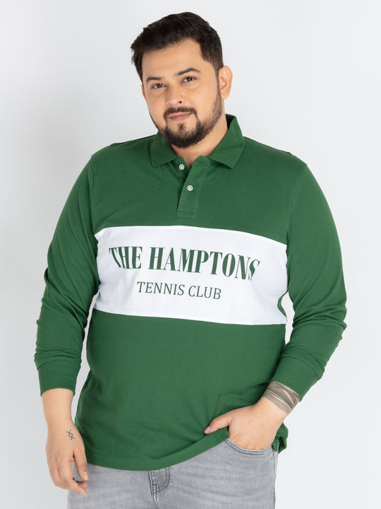 Mens Plus Size Olive green Polo