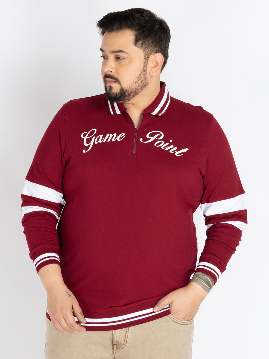 Mens Plus Size Maroon polo