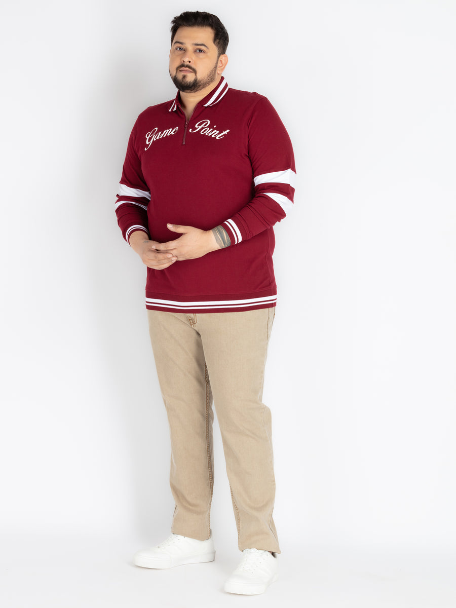 Mens Plus Size Maroon polo