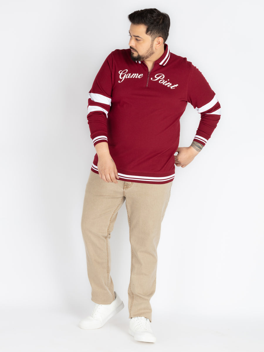 Mens Plus Size Maroon polo