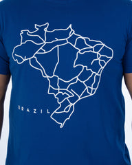 Mens Plus Size-Royal Blue Crew Neck Graphic Tee