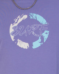 Mens Plus Size Purple Crew Neck Graphic Tee