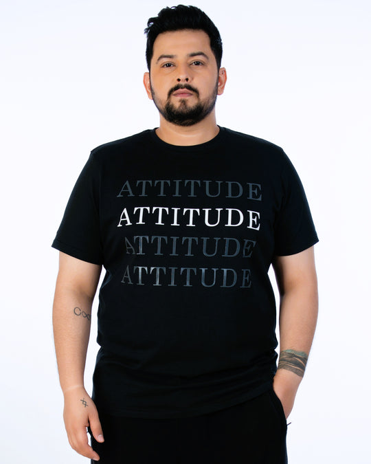 Mens Plus Size Black Crew Neck Graphic Tee