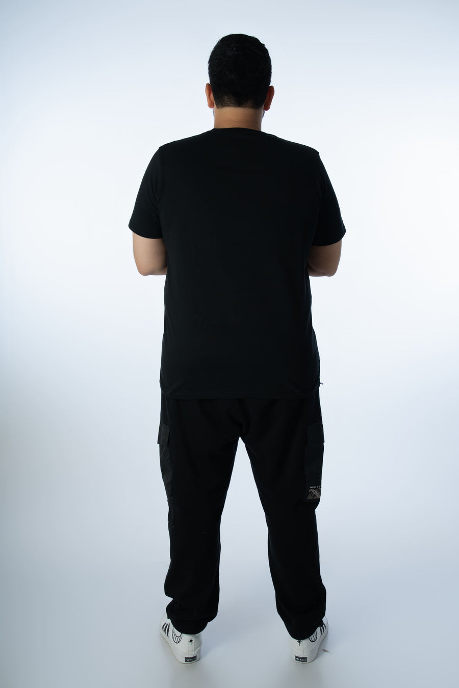 Mens Plus Size Black Crew Neck Graphic Tee